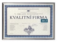 Certifikát "KVALITNÍ FIRMA"
